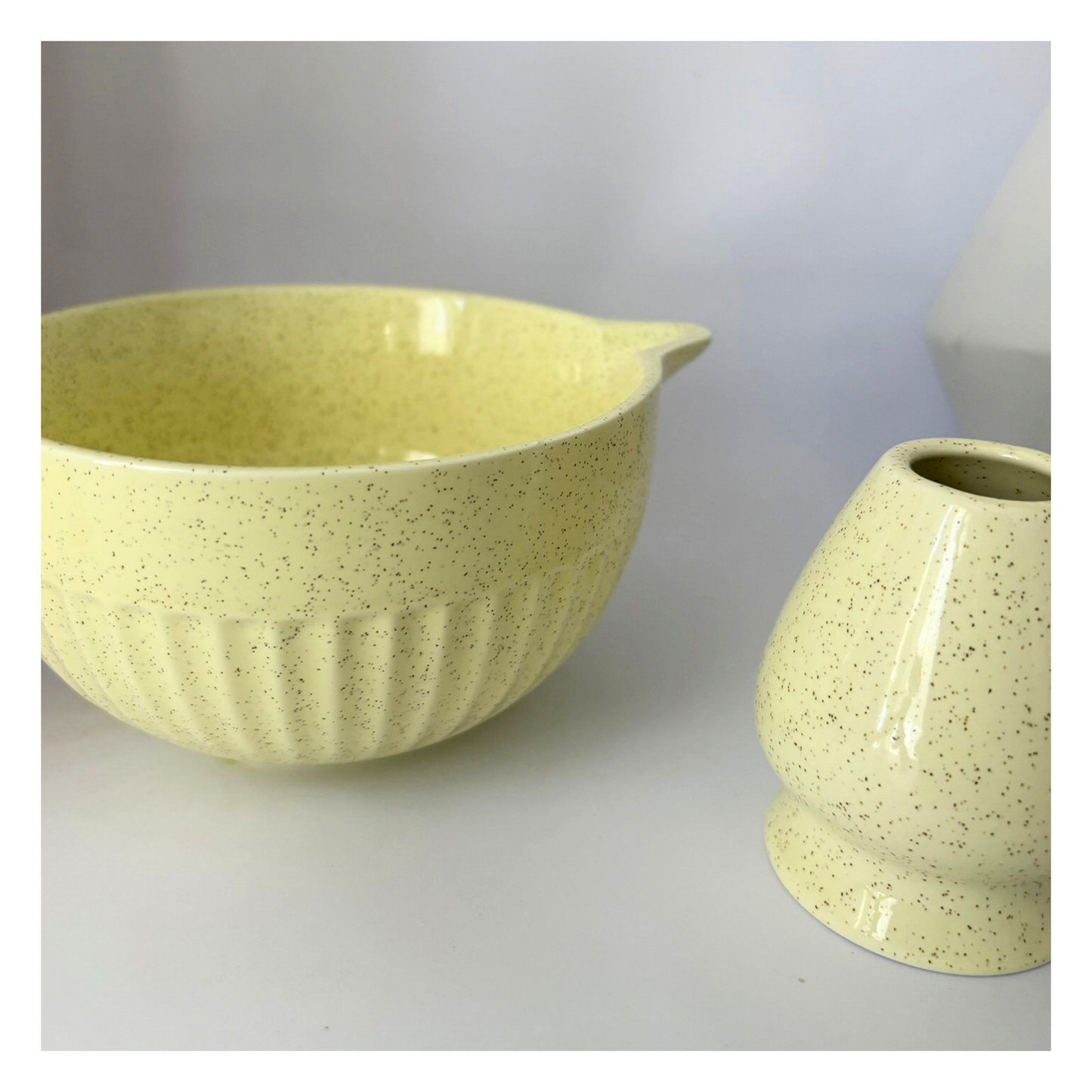 The Matcha Ritual Pair (2 Piece Set) - Yellow Speckle